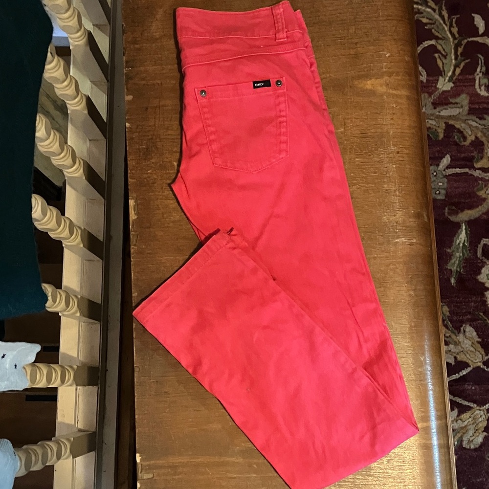 Only Women's Boot Cut Jeans - Vibrant Red 2/25$